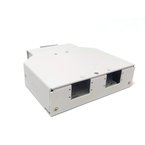 DIN rail box s čelem 4xSC duplex, osazen PG průchodkou, záslepkou a držákem na 6/12 svarů