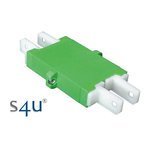E2000/APC adaptor SM duplex, do SC duplex otvoru, green, na šroubky, S4U (Swiss)
