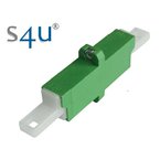 E2000/APC adaptor SM simplex, green, na šroubky, S4U (Swiss)