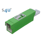 E2000/APC adaptor SM simplex, green, na pružinky, S4U (Swiss)