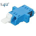 LC/PC adaptor SM duplex, blue, 2 hole flange, SC footprint, S4U (Swiss)