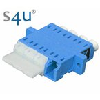 LC/PC adaptor SM quad, blue, 2 hole flange, SC duplex footprint, S4U (Swiss)