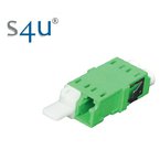 LC/APC adaptor SM duplex, green, short flange, SC footprint, S4U (Swiss)