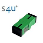 SC/APC adaptor SM simplex, green, short flange, S4U (Swiss)