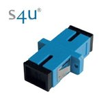 SC/PC adaptor SM simplex, blue, 2 hole flange, S4U (Swiss)