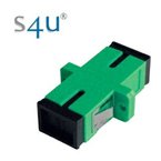 SC/APC adaptor SM simplex, green, 2 hole flange, S4U (Swiss)